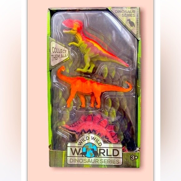 Wild Wild World Dinosaur Series 3 Set Lollipop Toys Age 3+ New - Picture 1 of 6